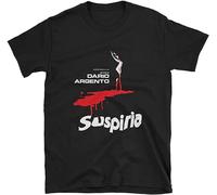 STUDO&PCRA Men's Dario Argento Suspiria 1977 Film Poster Limited Edition Tribute T-Shirts Black L