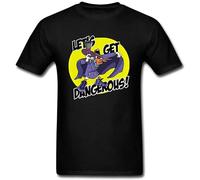 STUDO&PCRA Men's Darkwing Duck Lets Get Dangerous T Shirt T-Shirts Black S