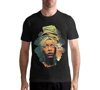 STUDO&PCRA Men's Erykah Badu Funny Birthday Cotton Tee Vintage Gift Women Black T-Shirts Black M