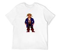 STUDO&PCRA Men's Guybrush Threep Pixel Secret of Monkey Island 8-Bit Retro Game T-Shirts White XL