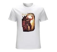 STUDO&PCRA Men's HammerFall Dethrone And Defy T-Shirts White XXL