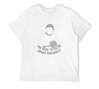 STUDO&PCRA Men's Kes Inspired Football - Retro Classic 60S Yorkshire British Film Movie T-Shirts White M
