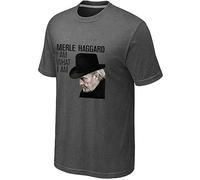 STUDO&PCRA Men's Merle Haggard I'm What I'm T Shirt T-Shirts Grey XL