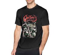 STUDO&PCRA Men's Obitu-ARY Band Mens Tee Funny Short Sleeve Black T-Shirts Black S