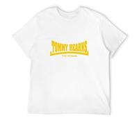 STUDO&PCRA Men's Tommy Hearns - 'The Hitman' Retro Boxing T-Shirts White S