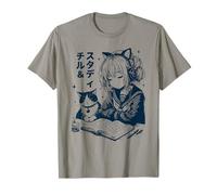 Study & Chill / simpatico studente di gatti anime estetici Maglietta