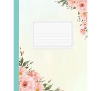 Study note 7.5×9.25", pastel New Year's Day flower illustration design cover, 120 sheets: Flower illustration design, 120 sheets, suitable for school, student, office, home