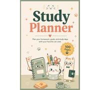 Study Planner: A Fun Academic Organizer for Homework, Goals, Schedules & Notes for Cat Lovers