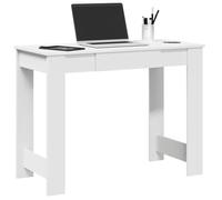 Study Table - Scrivania, da ufficio, da gioco, per computer, adatto per ufficio, studio, soggiorno, sala giochi, bianco, 100 x 45 x 75 cm, materiale in legno