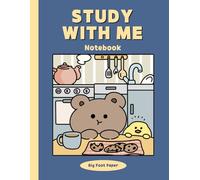 Study With Me: Composition Notebook for Notetaking Cute Retro Style 150 pages (75 sheets) for Highschool and College Student Big Foot Paper