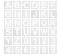 StüCk 36 stencil alfanumerico, in plastica, stencil con lettere, set di stencil per alfabeto, riutilizzabili, per pittura, fai da te, arte, progetti, decorazioni (4 pollici)