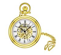 Stuhrling 6053 333333 Vintage Acciaio Inox Meccanico da Uomo Orologio da Tasca