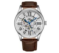 Stührling Original Orologio da uomo con scheletro atrio automatico a carica automatica, meccanico, con cinturino in pelle di alta qualità