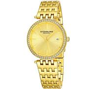 Stührling Original Garland Women's Quartz Watch with Gold Dial Analogue Display and Gold Stainless Steel Bracelet 579. 03
