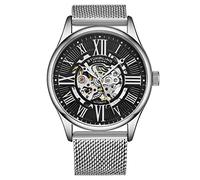 Stuhrling 3942M 3 Automatico Skeleton Acciaio Inox Rete Orologio da Uomo