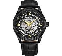 Stührling Orologio automatico da uomo Original con design scheletrato, cinturino in vera pelle e movimento meccanico a carica automatica