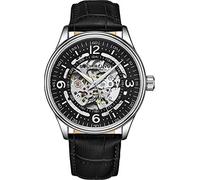 Stührling Orologio automatico da uomo Original con design scheletrato, cinturino in vera pelle e movimento meccanico a carica automatica