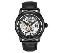 Stührling Orologio da uomo Original, quadrante scheletrato con cinturino in pelle