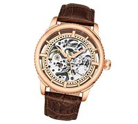 Stührling Orologio da uomo Original, quadrante scheletrato con cinturino in pelle