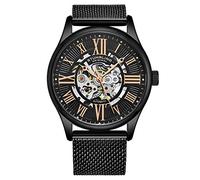 Stührling Orologio meccanico da uomo con scheletro a carica automatica con cinturino in pelle di alta qualita