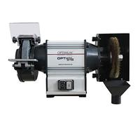 Stürmer Optimum 3101600 - Levigatrice combinata OPTIgrind GU 15B, con disco abrasivo e spazzola tonda, motore che non richiede manutenzione