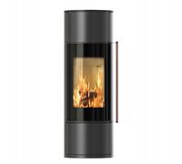 Stufa a camino in acciaio KRATKI AMBLER 7 kW fi 150 moderno BImSchV livello 2 fiamma Verte 7 classe energetica A+ con molla