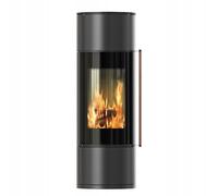 Stufa a camino in acciaio KRATKI AMBLER 7 kW nero fi 150 stufa in acciaio moderna BImSchV livello 2 fiamme Verte 7 classe energetica A+