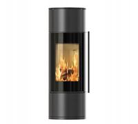 Stufa a camino in acciaio KRATKI AMBLER fi 150 7 kW in acciaio moderno BImSchV livello 2 fiamma Verte 7 classe energetica A+ con molla