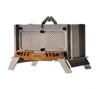 Stufa a carbone compatta in acciaio inox con borsa portaoggetti, portatile, per interni ed esterni, adatta per aromaterapia e ambiente rilassante