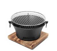 Stufa a Carbone in ghisa, Grill Hibachi, griglia per Barbecue Portatile, Grill in ghisa, Strumento Barbecue da Campeggio, per Grigliata Esterna Interna (28 cm/11in)