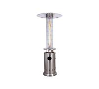 Stufa A Fungo Da Esterno A Gas Cilindrica Fire Glass Acciaio Inox