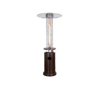 Stufa A Fungo Da Esterno A Gas Cilindrica Fire Glass Moka