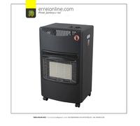 Stufa a Gas DCG GH02N Black 4200W con 3 Piastre in Ceramica e Ruote