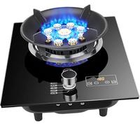 Stufa A Gas - Fornello A Gas, Bruciatore per Stufa in Vetro Temperato da 7kw, Fornello A Gas Portatile, Fornello A Gas con Promemoria Antiscottatura, Fornello A Gas con Funzione T, One Color, LPG