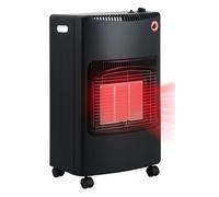 Stufa a Gas GPL 4,2 kW con 3 Livelli Pannelli Infrarossi Accensione Piezoelettrica CE Sicurezza ODS e Anti-Ribaltamento Ruote per Trasporto Adatta Interni fino 60m³ Bombole 15 kg