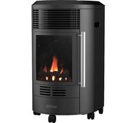 Stufa A Gas Gpl Da Interno 3,4 KW Effetto Camino GH8034 Nera - Qlima