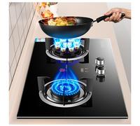Stufa a gas per interni, 2 bruciatori, pannello in vetro temperato 5.0kW/5.2kW ad alta fiamma compatibile con gas naturale e GPL per una cottura efficiente