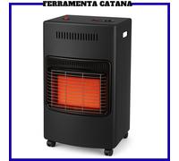 Stufa A Gas Ventilata Gpl Infrarossi per Bombola 15 KgRuote Portatile 4200w