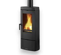 Stufa a legna 7,2 kw con struttura in ghisa smaltata antracite e cassetto ceneri estraibile Candy Nordica