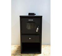 Stufa a legna a combustibile solido camino legna bruciatore in acciaio coperchio e falda 8,4 kw