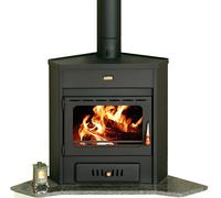 Stufa a Legna Angolo Modello Camino Prity AMB 12,1kw.