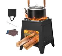 Stufa a Legna - Bruciatore Staccabile - Fornello da Campeggio Portatile | per Uso Esterno Escursionismo Zaino in Spalla Trekking Barbecue Viaggio Campo Picnic