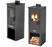STUFA A LEGNA BRUCIATUTTO 6,8 KW ERA CM. 35X35X94H MADE IN ITALY