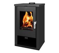 Stufa a Legna Camino con Combustibile Solido EEK A+ Verso Theia 9.0 kW nera [EEK: A+]