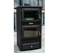 Stufa a legna con forno 8.4 kW Cucina a legna con parte superiore in acciaio