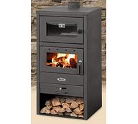 Stufa a Legna Blist BR con Forno Potenza Termica 12 Kw 140m3 Colore Nero Opaco A