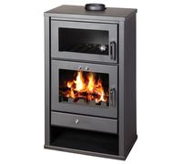Stufa a legna con forno VICTORIA TRIUMPH F - 15 kW, classe di efficienza energetica A, funzione cottura, nero, canna fumaria Ø150 mm, ideale per il riscaldamento degli ambienti e per la cucina