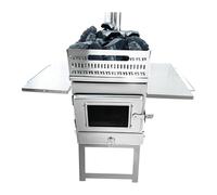 Stufa A Legna Da Campeggio Stufa a legna pieghevole da campeggio, legna da ardere a carbone, stufa for sauna, riscaldamento for Tende, legna da ardere, stufa a legna portatile for sauna(Silver)