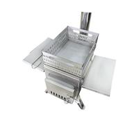 Stufa A Legna Da Campeggio Stufa da campeggio pieghevole, a carbone, a legna, for esterni, da pesca, for riscaldamento, multifunzione, portatile, for sauna, for tende.(Silver)
