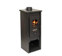 Stufa a legna in acciaio IRINA 6,1 KW L 33 x P 33 x H 85